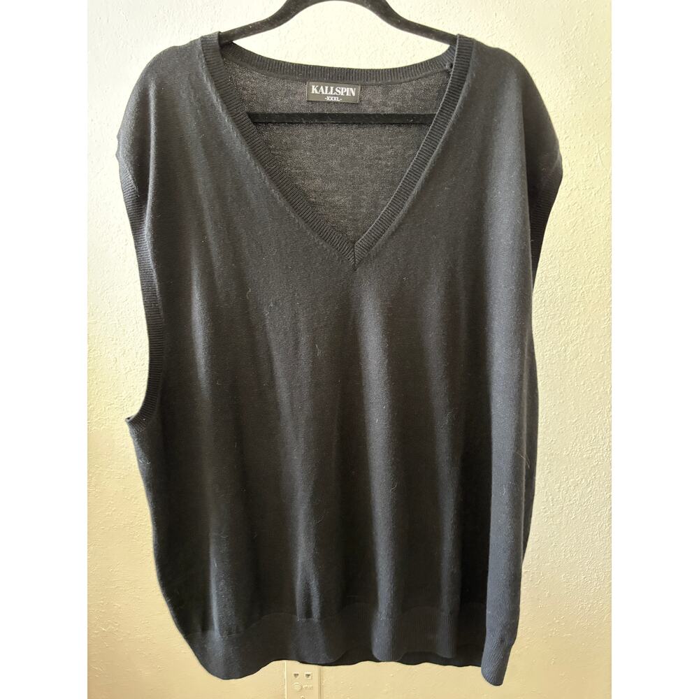 Kallspin Mens Sweater Vest Wool / Cashmere Blend Size XXXL